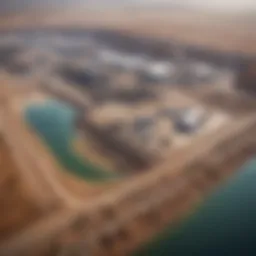 Aerial view of a lithium mining site highlighting environmental impact