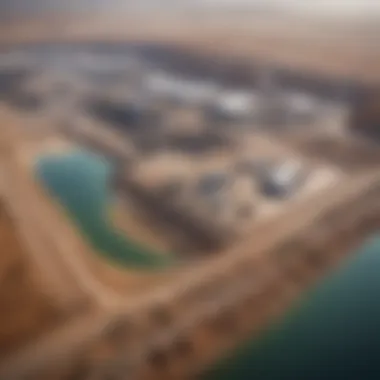 Aerial view of a lithium mining site highlighting environmental impact