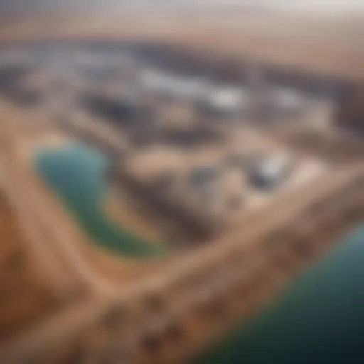 Aerial view of a lithium mining site highlighting environmental impact