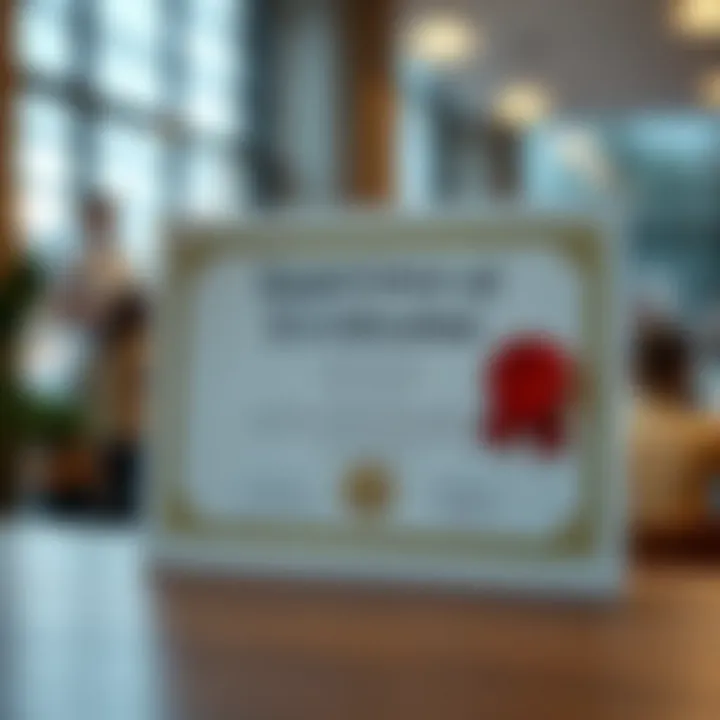 Importance of Certification Certification certificate with a digital backdrop