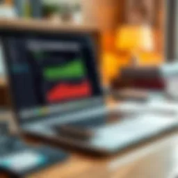 Laptop displaying accounting software for remote bookkeeping