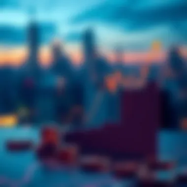 A digital graph showcasing growth and opportunities in finance