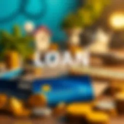 Conceptual illustration of diverse loan options for credit card users