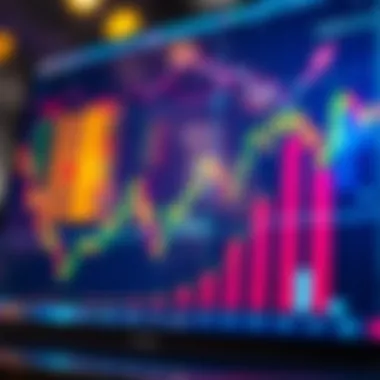 A financial graph showcasing upward trends in stock prices