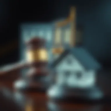 Legal Consequences of Tax Non-Compliance A gavel and a house, representing the legal consequences of failing to meet tax obligations