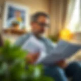 A homeowner reviewing financial documents