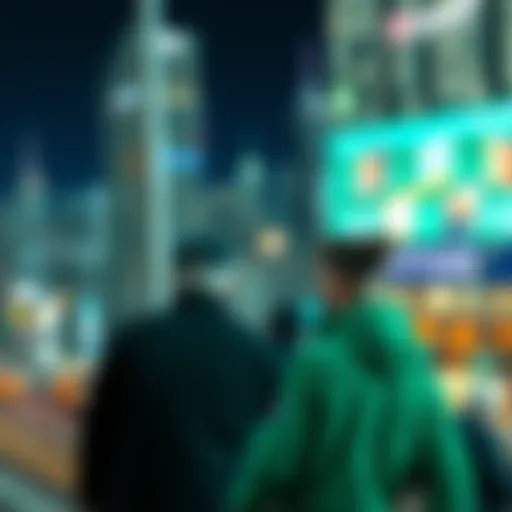 Conceptual illustration of decentralized finance with Chainlink and Robinhood