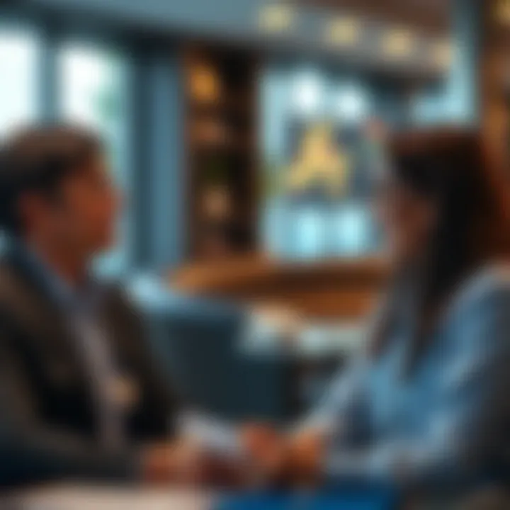 A professional discussion between a client and a financial advisor