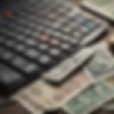 Illustration depicting various types of money lender calculators.