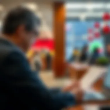 Customer Experience at BMO Harris Customer reviewing bank documents
