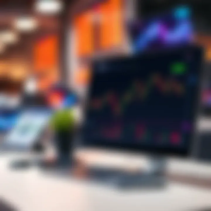 Illustration of a demo account interface on a computer screen