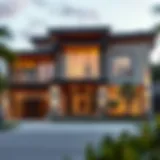 Luxurious home exterior showcasing modern architecture