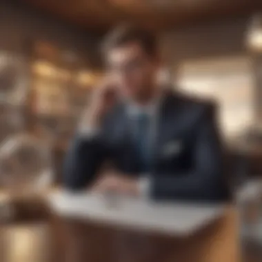 Visionary Entrepreneur A visionary entrepreneur contemplating business ideas