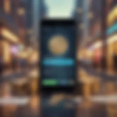 Financial Gain Through Mobile Applications Conceptual representation of financial gain through apps