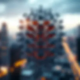 Illustration of neural network architecture with multiple layers and nodes