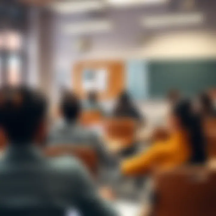 A classroom setting for real estate education