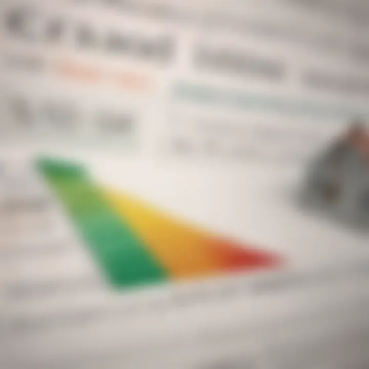 A graph illustrating credit score ranges and their impact on mortgage eligibility.