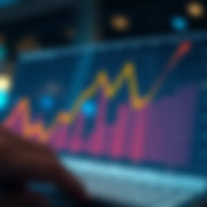 Graph showing fluctuating interest rates