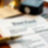 Elegant trust fund documents laid out for review