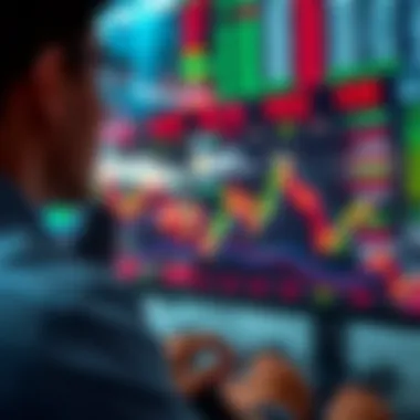 Graphic representation of stock market trends