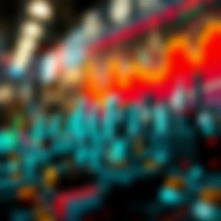 An abstract representation of various industry sectors