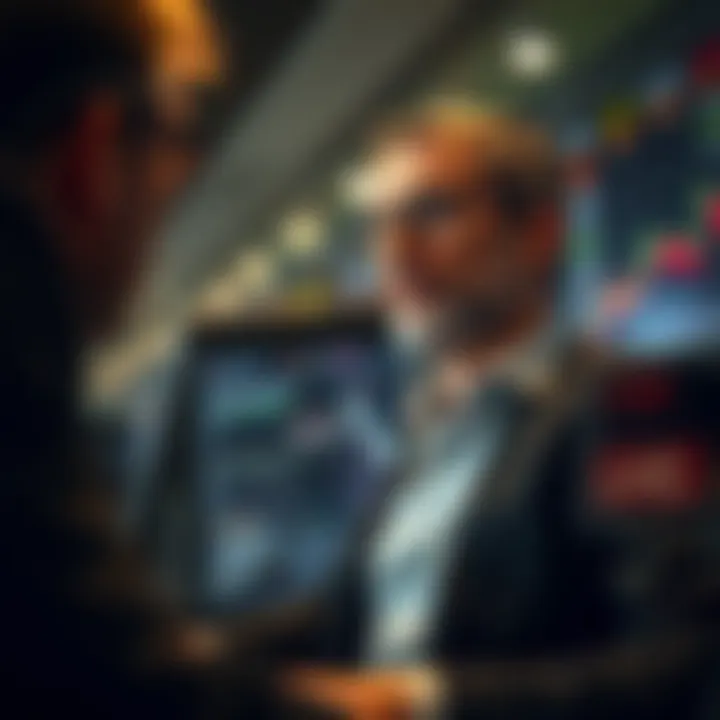 A thoughtful investor looking at market indicators