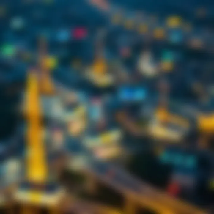 Infrastructure Supporting Business in Africa Aerial view of modern infrastructure supporting business operations