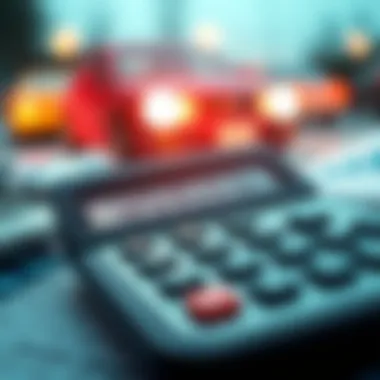 Calculator showing car loan refinancing calculations