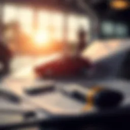 Car refinancing concept depicted with financial documents