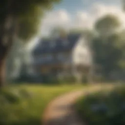 A serene house surrounded by nature, symbolizing inheritance.