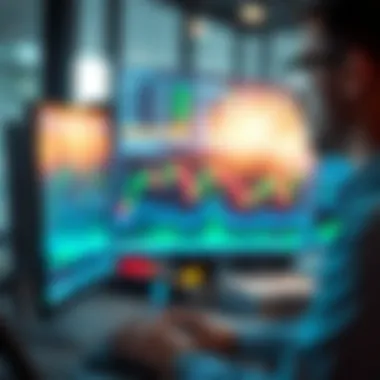 Trader analyzing market trends on screen