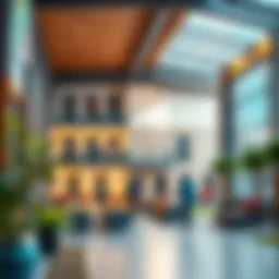A modern senior living facility showcasing vibrant community spaces