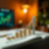 Graphic representation of investment growth trends