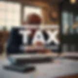A conceptual graphic illustrating tax obligations