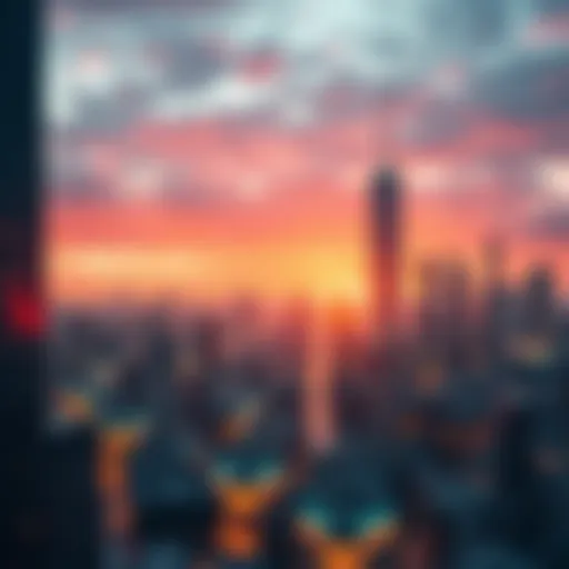 The Rise of Technology in Urban Landscapes A vibrant city skyline representing technological advancement