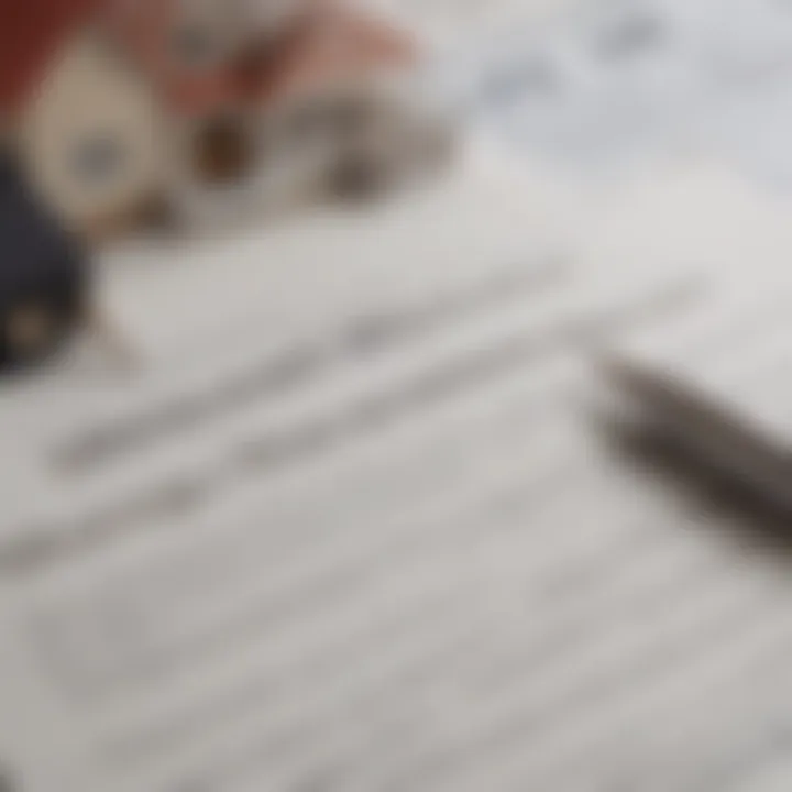 A close-up of a mortgage agreement with a pen on top