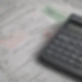 An overview of financial documents and a calculator, symbolizing budgeting for loans