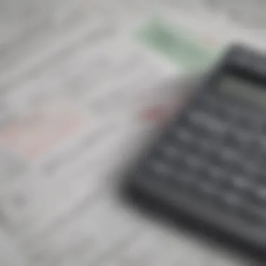 An overview of financial documents and a calculator, symbolizing budgeting for loans