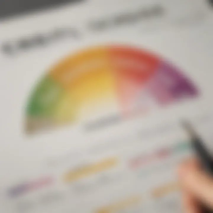 A close-up of a credit score report, illustrating the importance of credit health