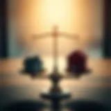 A balanced scale representing risks and benefits in property partnerships