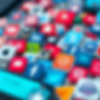 Diverse social media icons representing various platforms for marketing
