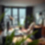 A modern home office setup representing self-employment.