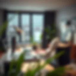 A modern home office setup representing self-employment.