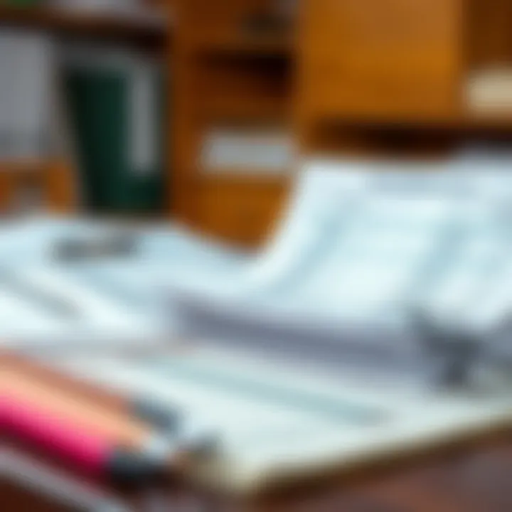 Organizing Financial Documentation Effectively An organized financial management workspace with bank documents