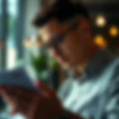 The Importance of Reviewing Printed Statements An individual reviewing a printed bank statement