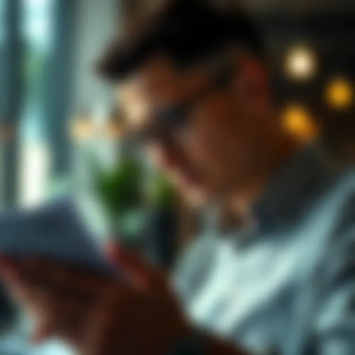 The Importance of Reviewing Printed Statements An individual reviewing a printed bank statement