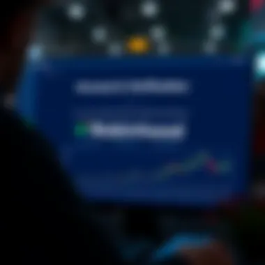 Visual representation of the account verification process