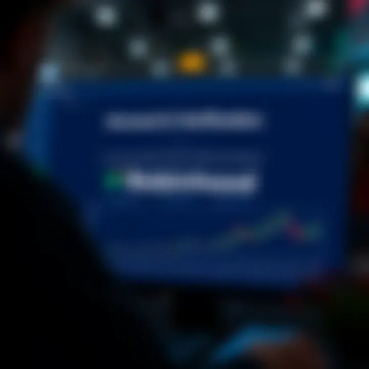 Visual representation of the account verification process