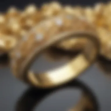 An elegant jewelry piece made of gold, symbolizing practical usage.