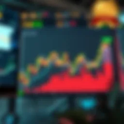 Chart showcasing stock trends